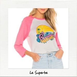 Le Superbe Neon "California" Baseball Tee